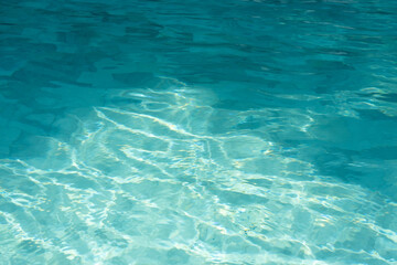 Waves on the surface of the water.	