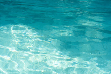 Waves on the surface of the water.	