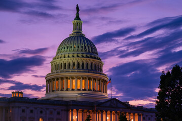 Capitol building. Capitol hill, Washington DC. Majestic Congress is a landmark. Central Capitol...