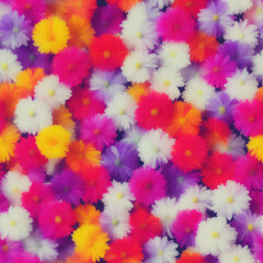 Fototapeta na wymiar Flowers and ice. Abstract seamless pattern. AI generated.