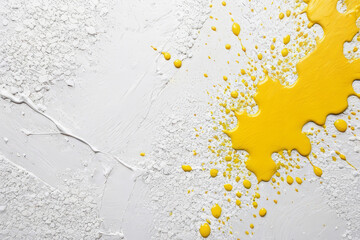 White and yellow textured wall background painted.