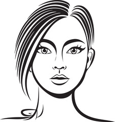 Woman profile line icon. Face, cosmetology, beautician. Beauty care concept. Can be used for topics like beauty salon, dermatology, aesthetic procedure