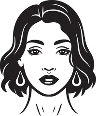 Woman profile line icon. Face, cosmetology, beautician. Beauty care concept. Can be used for topics like beauty salon, dermatology, aesthetic procedure