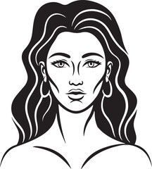 Woman profile line icon. Face, cosmetology, beautician. Beauty care concept. Can be used for topics like beauty salon, dermatology, aesthetic procedure