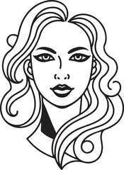 Woman profile line icon. Face, cosmetology, beautician. Beauty care concept. Can be used for topics like beauty salon, dermatology, aesthetic procedure