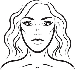 Woman profile line icon. Face, cosmetology, beautician. Beauty care concept. Can be used for topics like beauty salon, dermatology, aesthetic procedure