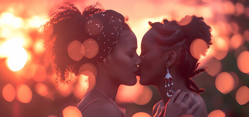 couple kissing, valentine's day concept - obrazy, fototapety, plakaty