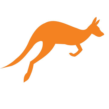 Brown color kangaroo vector design