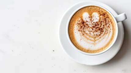 Cup of Cappuccino With Heart Drawing