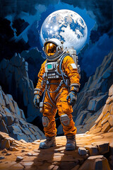 astronaut on the moon