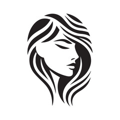 silhouette of a business woman beauty sketch body art glamour model vector illustration