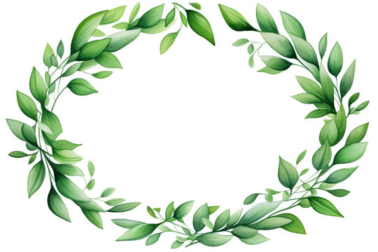 laurel wreath isolated on white.  Created with Generative AI
