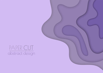 Cut paper. Multi-layered 3d template for covers, presentations, banners, flyers and flyers. An idea for creative design