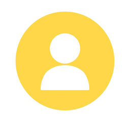 シンプルな黄色のユーザーアイコン	
