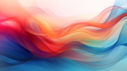 Vibrant Abstract Waves with a Smooth Color Gradient Illustration.