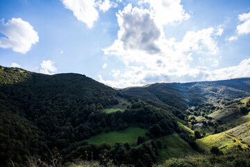 Naklejka premium Summer landscape in the mountains of Navarra, Pyrenees, Spain