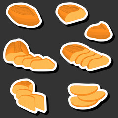 beautiful tasty edible homemade set baked bread consisting of various ingredients