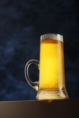 A mug with traditional German lager beer	