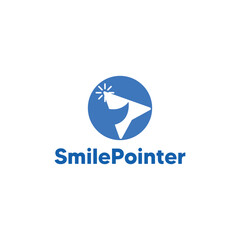 smile pointer logo vector