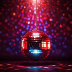 Obraz premium christmas disco ball light ,Ai generated 