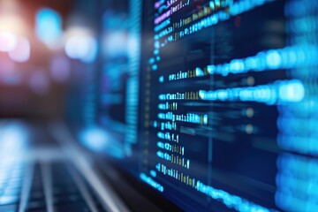 There is a graph showing a business cost analysis on the computer screen.