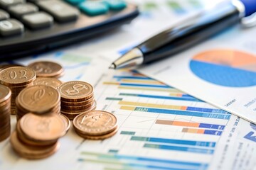 Business Financing Accounting Banking Concept, business people analyzing cost graphs on desks at conference room