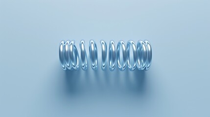 A minimalist image capturing the essence of an inductor's functionality with a focused view on the coiled wire. 