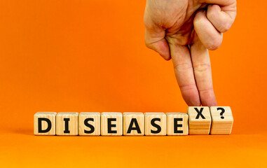 Disease X after covid symbol. Turned cubes and changed the word Disease to Disease X. Beautiful...