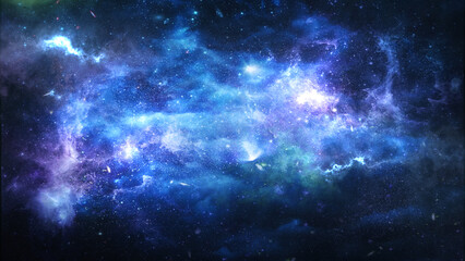 Galaxy and nebula. Elements of this Image Furnished by NASA