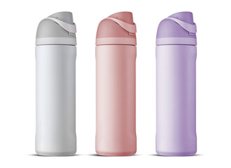 24oz Insulated Stainless Steel Water Bottle with Straw for Sports and Travel