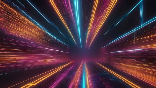 Abstract techno background with connecting lines