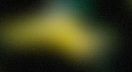 Abstract background spot yellow color flow on a black background grainy dark noise texture cover header wallpaper design
