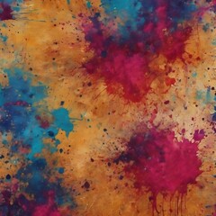 Grunge style canvas texture background with splats and stains