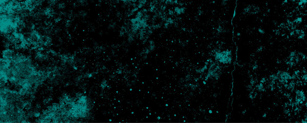 Scratch grunge urban background, distressed turquoise grunge texture on a dark background, vector