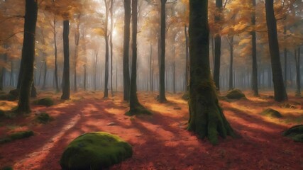 Obraz premium Autumn forest.