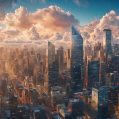 Obraz premium Cloud computing banner background for smart city