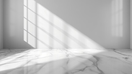 Abstract white marble studio for product presentation