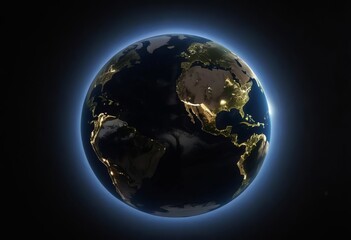Fototapeta na wymiar Generative AI image of earth from space