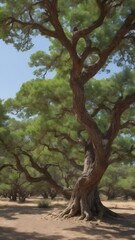 Obraz premium Tree with a white background