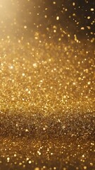 Obraz premium Golden particle dust sparkling glitter background