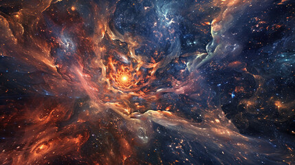 Starry abstract background of cosmic events and celestial phenomena - obrazy, fototapety, plakaty