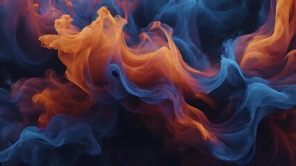 Obraz premium Navy blue smoky art abstract background