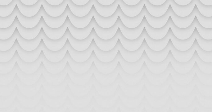 Abstract Animated curved zigzag pattern moving from up to down and fading with background. Animated White color curved zig zag shapes with shadow falling from up to down animated background. 