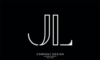 JL, LJ, Abstract Letters Logo Monogram