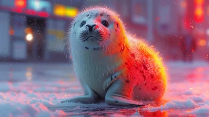 Foto op Canvas detailed illustration of a print of colorful seal © Adja Atmaja