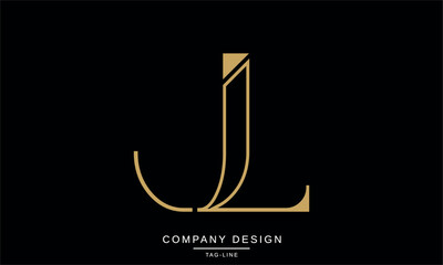 JL, LJ, Abstract Letters Logo Monogram