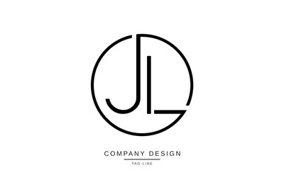 JL, LJ, Abstract Letters Logo Monogram