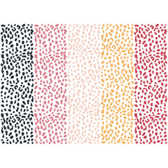Set of colorful leopard skin backgrounds. Animal print texture. © abeadev