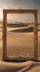 Fantastic frame made with sand