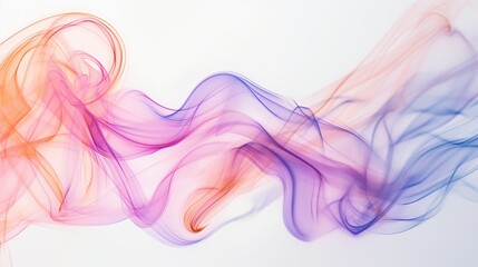 Abstract waves of colored smoke